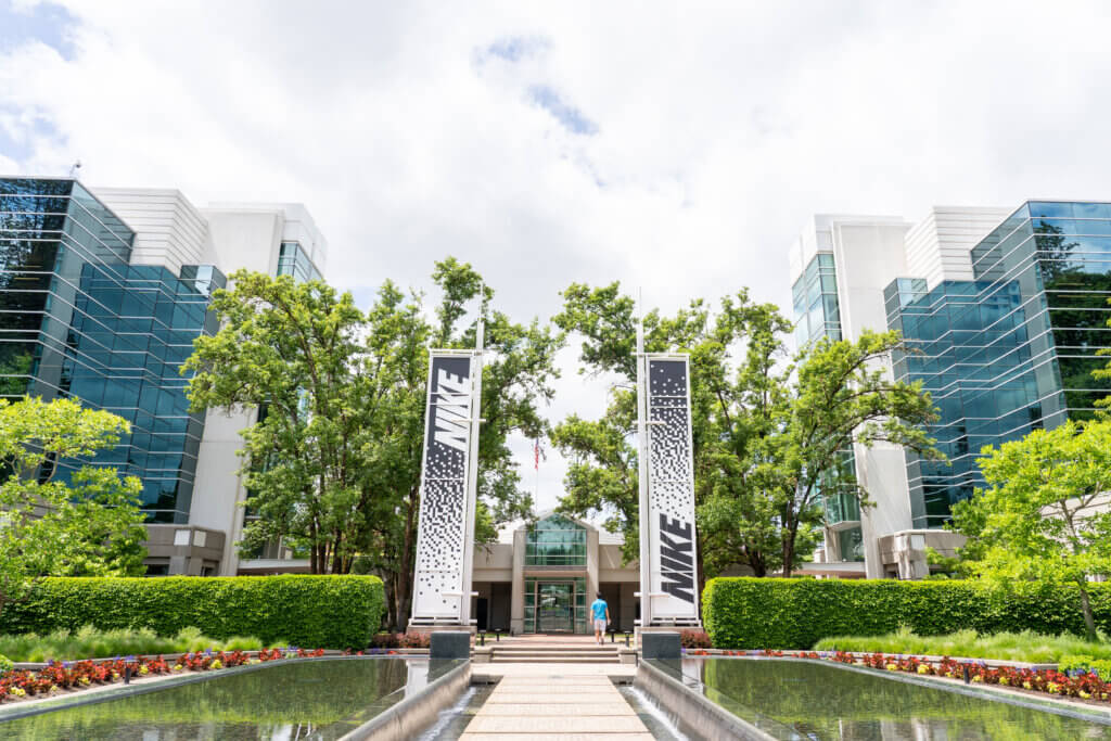 Image of entrance to Nike Headquarters